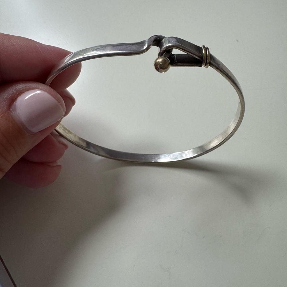 Tiffany Sterling Silver and Gold Tone Bangle Bracelet